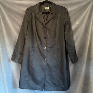 Style & Co. Woman Black Trench Coat Size XXL Classic Chic